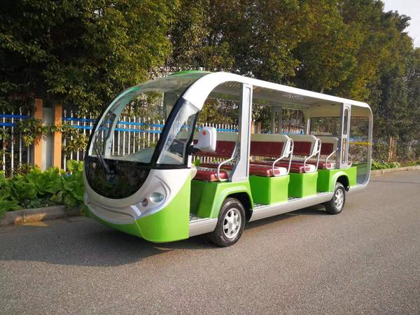 新款14座电动观光车豪华座椅